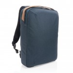 Laptop-Rucksack mit Innentaschen Farbe marineblau achte Ansicht