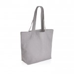 Tasche mit kleinen Taschen aus recyceltem Canvas, 240 g/m2 Farbe grau