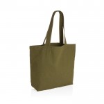 Tasche mit kleinen Taschen aus recyceltem Canvas, 240 g/m2 Farbe dunkelgrün