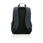 Rucksack mit USB, RFID und Tasche für Laptop 15,6'' Farbe marineblau dritte Ansicht