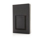 Notizblock mit Tasche und Kartenhülle Farbe dunkelgrau
