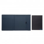 Konferenzmappe mit großem Notizblock und Verschluss Farbe Marineblau vierte Ansicht