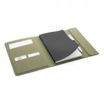 Schreibmappe mit Notizbuch und Magnetverschluss Farbe Militärgrün siebte Ansicht