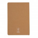 Notizbücher mit festem Einband und FSC-Zertifizierung Farbe Braun dritte Ansicht