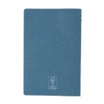 Notizblock mit FSC-zertifiziertem Softcover Farbe Blau dritte Ansicht