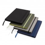 Notizbuch aus recycelten Materialien mit Gummiband Farbe grau Ansicht in verschiedenen Farben