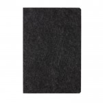 Notizbuch aus Filz und aus recycelten Materialien, A5 farbe schwarz dritte Ansicht