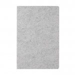 Notizbuch aus Filz und aus recycelten Materialien, A5 farbe grau dritte Ansicht