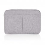Laptop-Hülle aus recycelter Baumwolle, 15,6” farbe grau dritte Ansicht