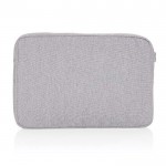 Laptop-Hülle aus recycelter Baumwolle, 15,6” farbe grau vierte Ansicht