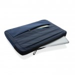 Laptop-Hülle au RPET mit Nähten und Vordertasche, 15,6” farbe marineblau vierte Ansicht