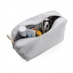 Kosmetiktasche aus recyceltem Canvas, 285 g/m² Farbe grau zweite Ansicht