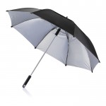 Regenschirme mit doppelter Stofflage als Werbeartikel Farbe Schwarz