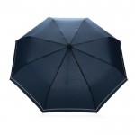 Faltbarer reflektierender Regenschirm Farbe marineblau zweite Ansicht