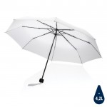 Faltbarer Schirm aus recyceltem Kunststoff Farbe weiß