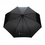 Automatisch schließende und öffnende Regenschirme Farbe schwarz Ansicht mit Logo