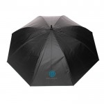 Großer Regenschirm mit zweifarbigem Design Farbe marineblau Ansicht mit Logo