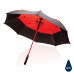 Zweifarbiger sturmfester Regenschirm Farbe rot