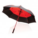 Zweifarbiger sturmfester Regenschirm Farbe rot fünfte Ansicht