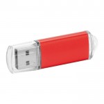 Günstiger USB-Stick mit Kappe Farbe rot