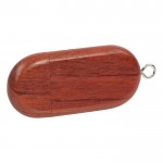 USB-Stick aus Holz oval als Werbemittel Farbe mahagoni