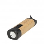 Taschenlampe aus Bambus und recyceltem Kunststoff Ansicht mit Druckbereich