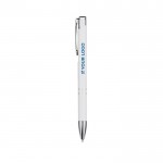 Stift aus recyceltem Aluminium mit glänzender Oberfläche Ansicht mit Druckbereich