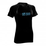 Sport-T-Shirt für Damen aus Polyester 145 g/m2 Ansicht mit Druckbereich