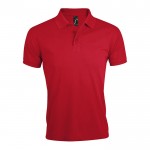 Polohemd aus Polyester und Baumwolle 200 g/m2 Farbe Rot