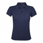 Damen-Polohemden aus Polyester und Baumwolle 200 g/m2 Farbe Marineblau