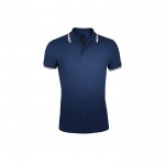 Zweifarbiges Poloshirt für Herren, 200 g/m2, SOL'S Pasadena farbe marineblau