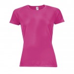 Bedruckte Sport-T-Shirts für Damen 140 g/m2 Farbe pink