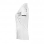 Bedruckte Sport-T-Shirts für Damen 140 g/m2 Farbe weiß Seitenansicht