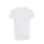 Sportliches T-Shirt bedrucken für Kinder 140 g/m2 Farbe weiß Rückansicht