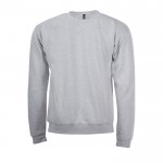 Bedrucktes Sweatshirt aus Polyester und Baumwolle Farbe grau