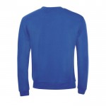 Bedrucktes Sweatshirt aus Polyester und Baumwolle Farbe köngisblau Rückansicht