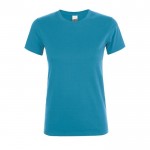T-Shirts bedrucken für Damen 150 g/m2 Farbe cyan-blau