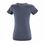 Baumwoll-T-Shirts als Werbegeschenk 150 g/m2 Farbe dunkelblau mamoriert Rückansicht