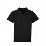 Werbegeschenk Polohemd für Kinder 180 g/m2 Farbe schwarz