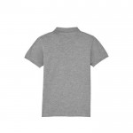 Werbegeschenk Polohemd für Kinder 180 g/m2 Farbe grau Rückansicht