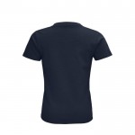 T-Shirt bedrucken für Kinder mit Rundhals 175 g/m2 Farbe marineblau Rückansicht
