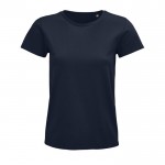 Damen-T-Shirt aus Bio-Baumwolle 175 g/m2 Farbe marineblau