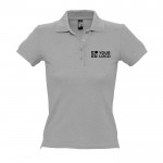 Hochwertiges Damen-Poloshirt 210 g/m2 Ansicht mit Druckbereich