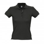 Hochwertiges Damen-Poloshirt 210 g/m2 Farbe schwarz
