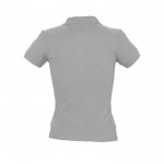 Hochwertiges Damen-Poloshirt 210 g/m2 Farbe grau Rückansicht