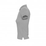 Hochwertiges Damen-Poloshirt 210 g/m2 Farbe grau Seitenansicht