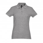 Damen-Polohemd aus Baumwolle 170 g/m2 Farbe grau