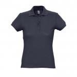 Damen-Polohemd aus Baumwolle 170 g/m2 Farbe dunkelblau