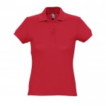 Damen-Polohemd aus Baumwolle 170 g/m2 Farbe rot