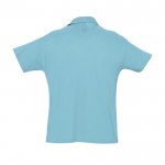 Bedruckbare Polohemden aus Baumwolle 170 g/m2 Farbe hellblau Rückansicht